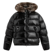 FEATHER PUFFER JACKET WITH HOODIE
