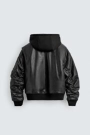 COMBINATION HOODIE FAUX LEATHER - Image 2
