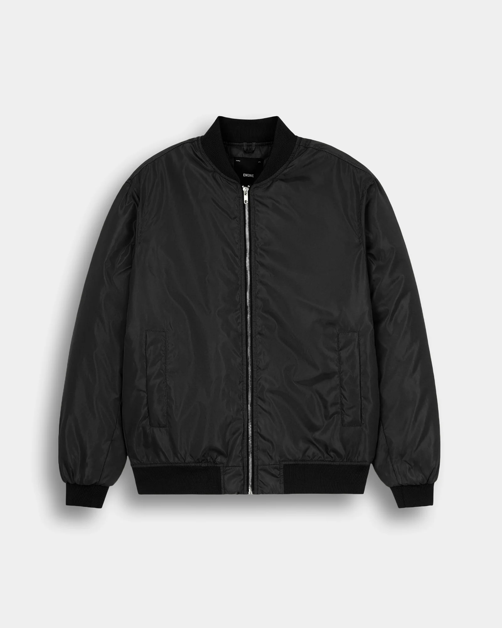 FJ5002-BLK_1.webp Men’s Black Bomber Jacket - Image 1